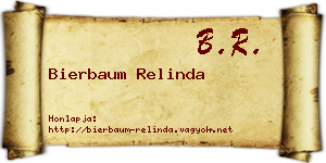 Bierbaum Relinda névjegykártya